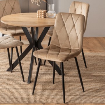 Mebel Elite Стул Robin, бежевый, велюровый, ME.ROBIN/BZ/V/K - Home Club