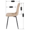 Mebel Elite Стул Robin, бежевый, велюровый, ME.ROBIN/BZ/V/K - Home Club, изображение 9