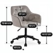 Mebel Elite Вращающееся кресло Konor, серый/чёрный, велюр, ME.KONOR/P/CZ/V/FO - Home Club, изображение 9