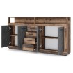 Mebel Elite Комод Blago 190 см, темный дуб/чёрный, W.LUNA/OSD/MA/KOM4D4S - Home Club, изображение 3