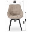 Mebel Elite Вращающееся кресло Luna 2, бежевого цвета, ME.LUNA2/BZ/T/K - Home Club, изображение 7