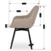 Mebel Elite Вращающееся кресло Luna 2, бежевого цвета, ME.LUNA2/BZ/T/K - Home Club, изображение 8