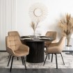 Mebel Elite Обертове крісло Luna, бежеве, велюрове, ME.LUNA/BZ/V/K - Home Club, зображення 2