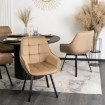 Mebel Elite Обертове крісло Luna, бежеве, велюрове, ME.LUNA/BZ/V/K - Home Club, зображення 3