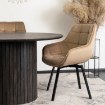 Mebel Elite Обертове крісло Luna, бежеве, велюрове, ME.LUNA/BZ/V/K - Home Club, зображення 4