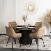 Mebel Elite Обертове крісло Luna, бежеве, велюрове, ME.LUNA/BZ/V/K - Home Club, зображення 5