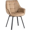 Mebel Elite Обертове крісло Luna, бежеве, велюрове, ME.LUNA/BZ/V/K - Home Club, зображення 6