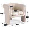 Mebel Elite Кресло Gala кремового цвета, ME.GALA/BZ/T/FW - Home Club, изображение 7