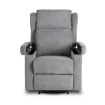 Mebel Elite Розкладне крісло з функцією масажу Sebastian, сіре, тканинне, ME.SEBASTIAN/P/T/FW - Home Club, зображення 5