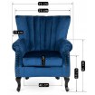Mebel Elite Крісло Mallo, темно-синє, велюрове, ME.MALLO/GR/V/FW - Home Club, зображення 7