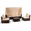 Mebel Elite Комплект садовой мебели Caliente, коричневый/бежевый, ME.CALIENTE/BR/RT/OGR/ZES - Home Club, изображение 3