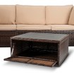 Mebel Elite Комплект садовой мебели Caliente, коричневый/бежевый, ME.CALIENTE/BR/RT/OGR/ZES - Home Club, изображение 7