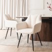 Mebel Elite Стул Nawara кремового цвета из букле, ME.NAWARA/KR/CZ/TB/K - Home Club, изображение 2