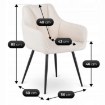 Mebel Elite Стул Nawara кремового цвета из букле, ME.NAWARA/KR/CZ/TB/K - Home Club, изображение 10