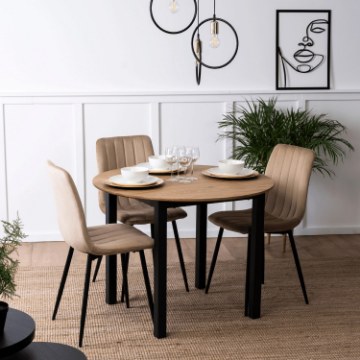 Mebel Elite Стул Ibis бежевого цвета из велюра, ME.IBIS/BZ/V/K - Home Club