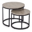 Mebel Elite Набір столиків Rocky, бетон/чорний, ME.ROCKY/BET/CZ/L - Home Club