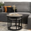 Mebel Elite Набір столиків Rocky, бетон/чорний, ME.ROCKY/BET/CZ/L - Home Club, зображення 3