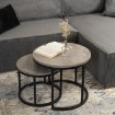 Mebel Elite Набір столиків Rocky, бетон/чорний, ME.ROCKY/BET/CZ/L - Home Club, зображення 4