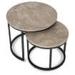 Mebel Elite Набір столиків Rocky, бетон/чорний, ME.ROCKY/BET/CZ/L - Home Club, зображення 8