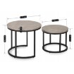 Mebel Elite Набір столиків Rocky, бетон/чорний, ME.ROCKY/BET/CZ/L - Home Club, зображення 10