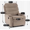 Mebel Elite Раскладной кресло Kobe, бежевый велюр, ME.KOBE/BZ/V/FW - Home Club, изображение 12