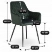 Mebel Elite Стул Bresso зелёного цвета из велюра, ME.BRESSO/Z/CZ/V/K - Home Club, изображение 9
