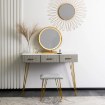 Mebel Elite Туалетный столик Sandy, серый/золотой, ME.SANDY/P/ZL/B - Home Club, изображение 3