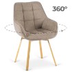 Mebel Elite Обертове крісло Mia бежевого кольору, ME.MIA2/BZ/ZL/T/K - Home Club