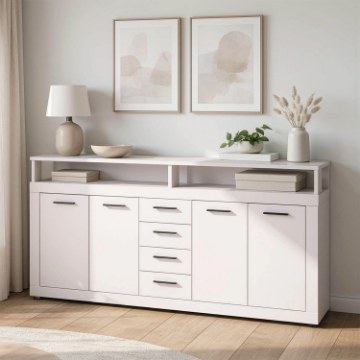 Mebel Elite Комод Blago 190 см, цвет «Кашмир», W.LUNA/KASZ/KOM4D4S - Home Club