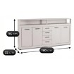 Mebel Elite Комод Blago 190 см, цвет «Кашмир», W.LUNA/KASZ/KOM4D4S - Home Club, изображение 8