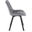 Mebel Elite Комплект: стіл Clark 120–160 см, чорний глянцевий, та 4 стільці Rick, сірі, DUBAJ/CZ/PL/S/RICK/P/V/Z4/K - Home Club, зображення 11