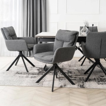 Mebel Elite Вращающееся кресло Paul темно-серого цвета, ME.PAUL/CZ/T/K - Home Club