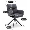Mebel Elite Обертове крісло Paul темно-сіре, ME.PAUL/CZ/T/K - Home Club, зображення 11