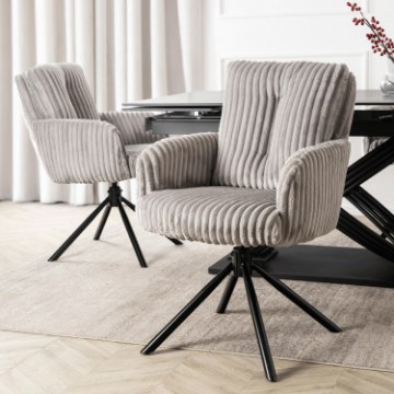 Mebel Elite Вращающееся кресло для гостиной June, серое, из вельвета, ME.JUNE/P/SZTR/K - Home Club