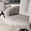 Mebel Elite Вращающееся кресло для гостиной June, серое, из вельвета, ME.JUNE/P/SZTR/K - Home Club, изображение 4