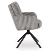 Mebel Elite Вращающееся кресло для гостиной June, серое, из вельвета, ME.JUNE/P/SZTR/K - Home Club, изображение 7