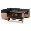 Mebel Elite Набор садовой мебели Limpio светло-коричневый/чёрный, ME.LIMPIO/MIO/RT/OGR/ZES - Home Club