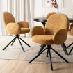 Mebel Elite Обертове крісло Musso, гірчичного кольору, з тканини букле, ME.MUSSO/CU/CZ/TB/K - Home Club, зображення 2