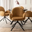 Mebel Elite Обертове крісло Musso, гірчичного кольору, з тканини букле, ME.MUSSO/CU/CZ/TB/K - Home Club, зображення 3