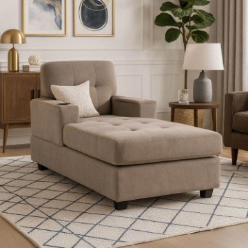 Mebel Elite Крісло для відпочинку Neo, бежеве, ME.NEO/BZ/T/FW - Home Club