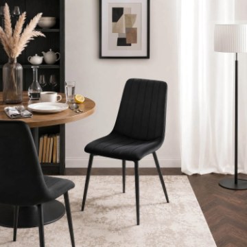 Mebel Elite Стул Ibis, черный, велюровый, ME.IBIS/CZ/V/K - Home Club