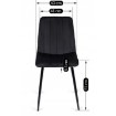 Mebel Elite Стілець Ibis, чорний, велюровий, ME.IBIS/CZ/V/K - Home Club, зображення 6