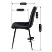 Mebel Elite Стілець Ibis, чорний, велюровий, ME.IBIS/CZ/V/K - Home Club, зображення 7