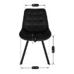 Mebel Elite Стул Rick, черный, велюровый, ME.RICK/CZ/V/K - Home Club, изображение 10