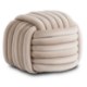 Mebel Elite Плетеный пуф Magma кремового цвета из велюра, ME.MAGMA/KR/V/PUF - Home Club