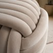 Mebel Elite Плетеный пуф Magma кремового цвета из велюра, ME.MAGMA/KR/V/PUF - Home Club, изображение 5
