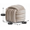 Mebel Elite Плетеный пуф Magma кремового цвета из велюра, ME.MAGMA/KR/V/PUF - Home Club, изображение 6