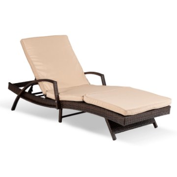 Mebel Elite Садовое кресло Feliz, коричнево-бежевое, из техноротанга, ME.FELIZ/BZ/T/OGR/LEZ - Home Club