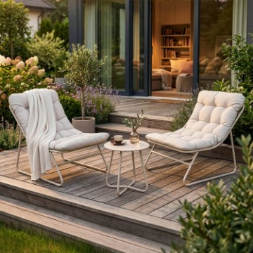 Mebel Elite Набор садовой мебели Nikea, бежевый, ME.NIKEA/P/T/ZES - Home Club
