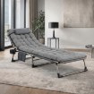 Mebel Elite Садовый шезлонг «Полевая кровать» Saturn, серый, ME.SATURN/P/T/LOZ - Home Club, изображение 2